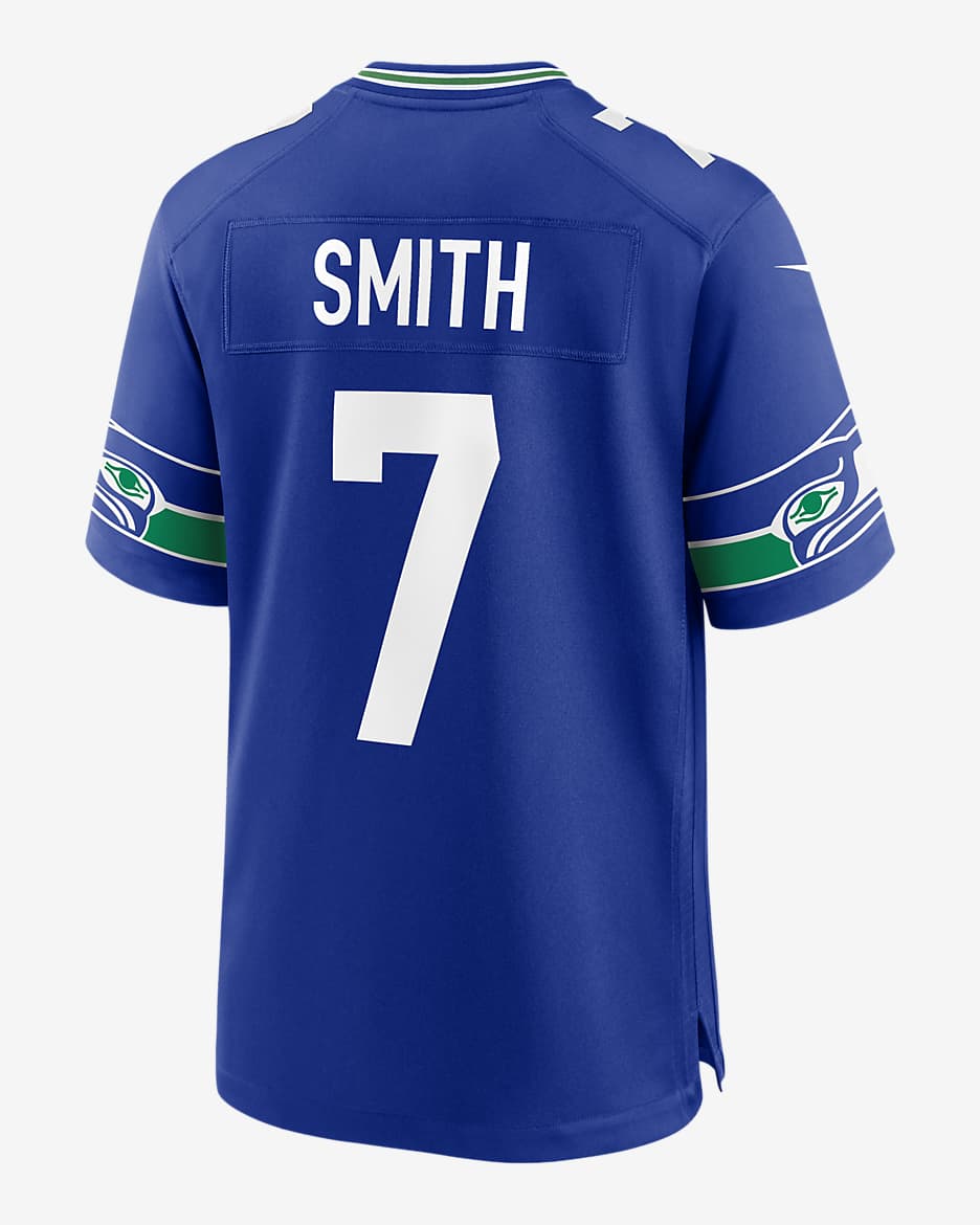 Jersey de futbol americano Nike de la NFL Game para hombre Geno Smith Seattle Seahawks